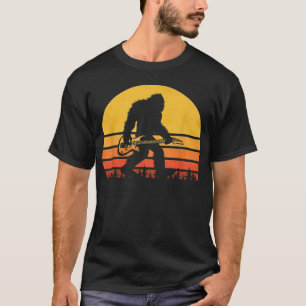 T-shirt Guitare Rétro Bigfoot, Rocker Sasquatch Vintage