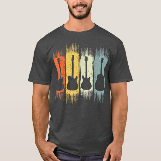 T-shirt Guitare Retro Cool Vintage Musique guitariste Love