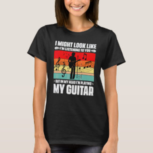 T-shirt Guitare Rétro Vintage Guitariste