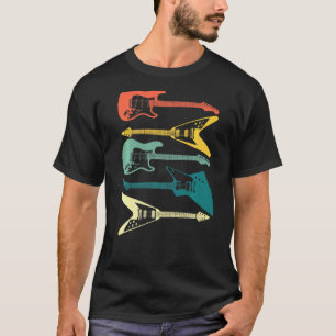 T-shirt Guitare Rétro Vintage Musique Bande 80s 90s Vintag