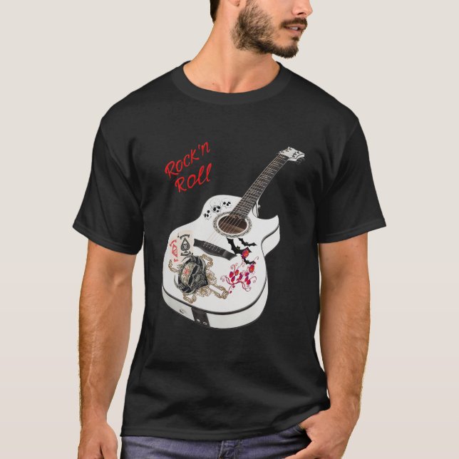 T-shirt Guitare Rock N Roll (Devant)