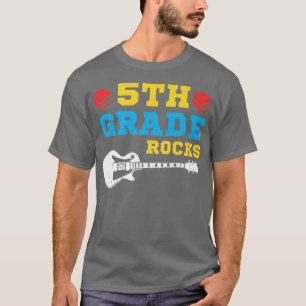 T-shirt Guitare Rocks de 5e année Retour à l'école Cinquiè