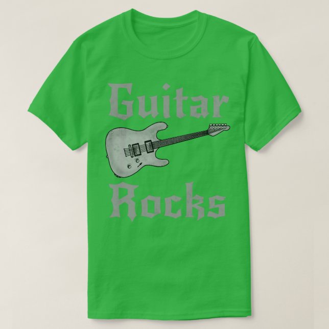 T-shirt Guitare Rocks Electric Guitarist Goth Heavy Rock M (Design devant)