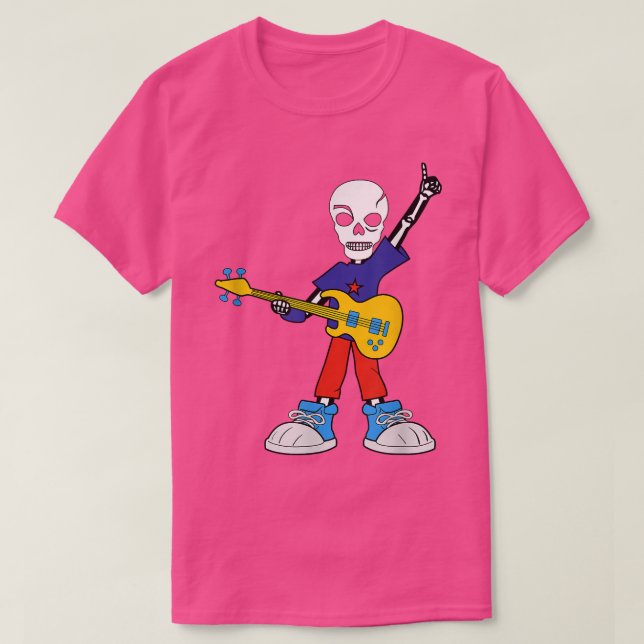 T-shirt Guitare Rockstar Skeleton I Music I Rock Music T-S (Design devant)
