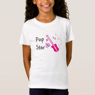T-Shirt Guitare rose pop Star