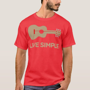T-shirt Guitare simple à une chaîne