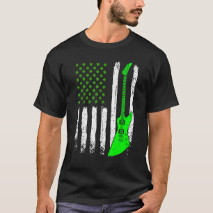 T-shirt Guitare St Patrick's Day Vintage irlandais américa