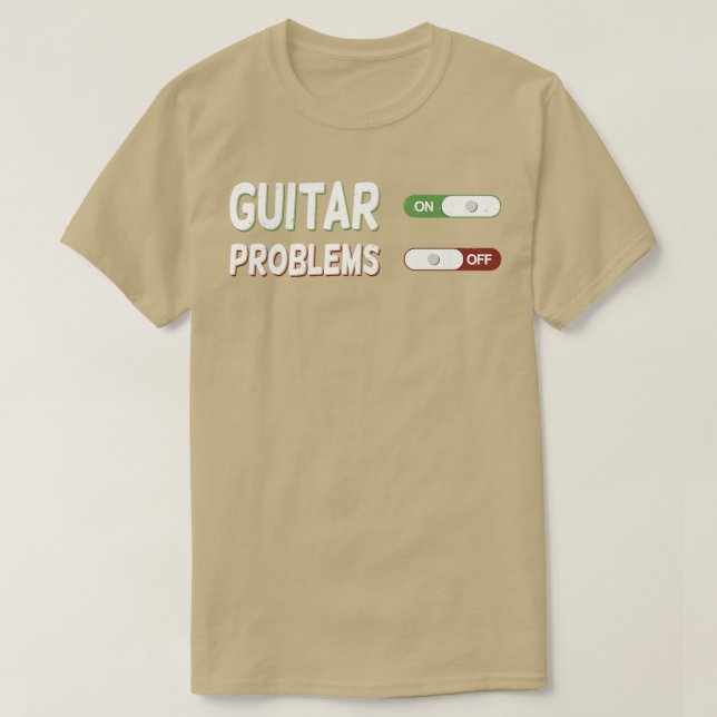 T-shirt Guitare sur les problèmes (Design devant)