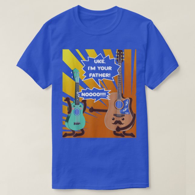 T-shirt Guitare Uke Je suis Votre Père Fête des pères Guit (Design devant)
