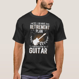 T-shirt Guitare Vieil Homme Guitare Électrique Grand-père