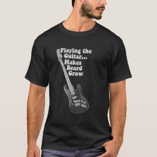 T-shirt Guitare vintage en noir et blanc pour guitaristes