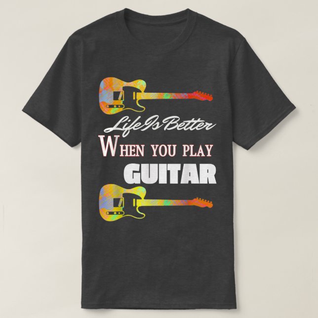 T-shirt Guitare vintage Guitariste Lover Instrument électr (Design devant)