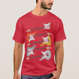 T-shirt Guitare vintage Rétro Guitares électriques Graphic