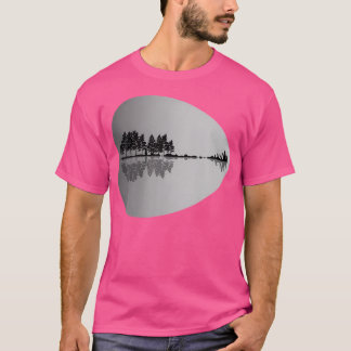 T-shirt Guitare Vintage Rétro Style coucher de soleil Guit