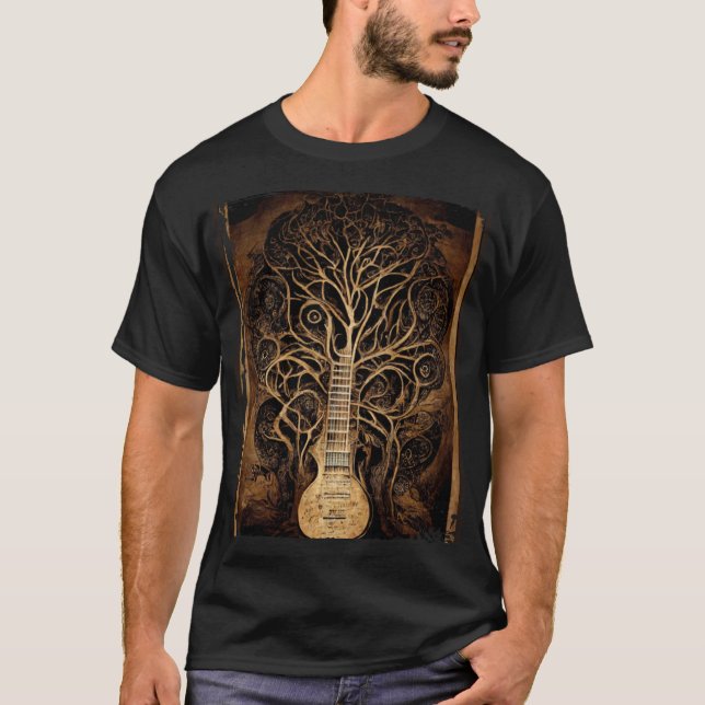 T-shirt Guitare vintage Retro Tree of Life (Devant)