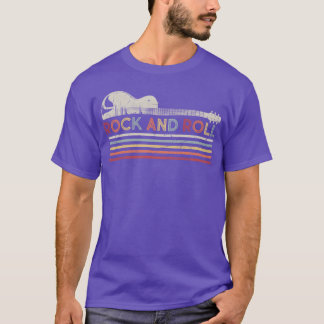 T-shirt Guitare vintage Rock And Roll drôle