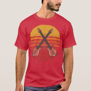 T-shirt Guitare vintage Tee Guitar Players Musique Band Gu