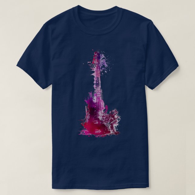 T-shirt guitare violette (Design devant)