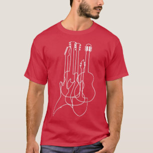 T-shirt Guitares acoustiques électriques Louveur de musiqu