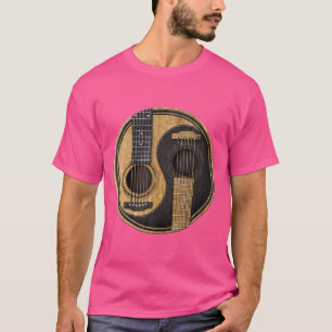 T-shirt Guitares Acoustiques Vielles Et Portées Yin Yang T