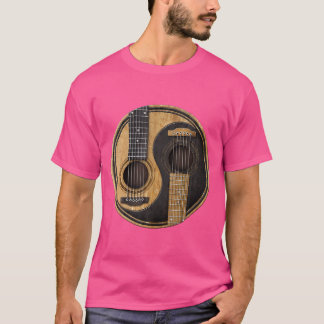T-shirt Guitares Acoustiques Vielles Et Portées Yin Yang T