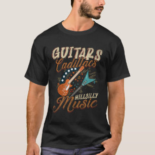 T-shirt Guitares Cadillacs Hillbilly Musique - Chansons de