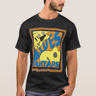 T-shirt Guitares de bleus en couleurs
