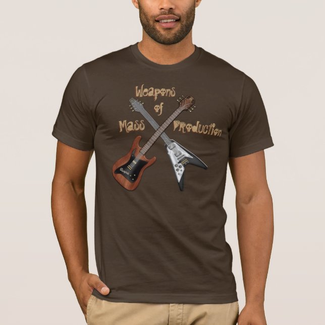 T-shirt Guitares de duel - armes de production de masse (Devant)