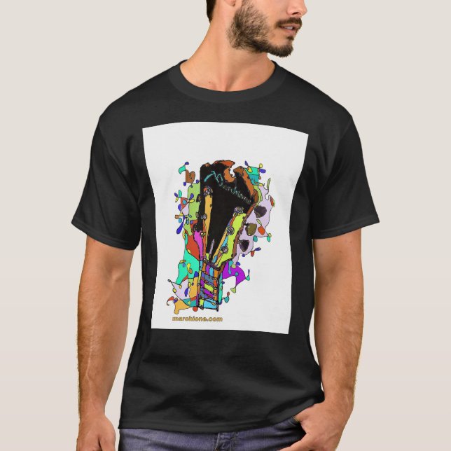 T-shirt Guitares de Marchione - Headstock vibrant par Hris (Devant)