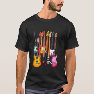 T-shirt Guitares électriques colorées