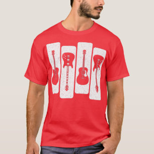 T-shirt Guitares Guitariste Acoustique Electrique Guitare 