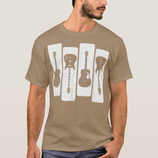 T-shirt Guitares Guitariste Acoustique Electrique Guitare 