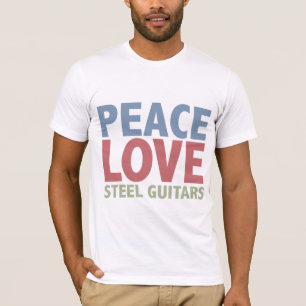 T-shirt Guitares hawaïennes d'amour de paix