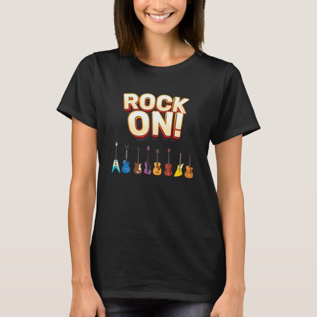 T-shirt Guitares Rock Et Roll (Devant)