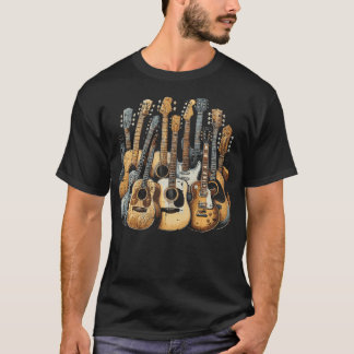 T-shirt Guitares Rocker Guitariste Joueur Musicien Rock Ho