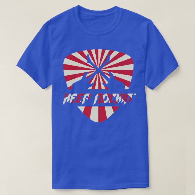 T-shirt Guitares sur un pick - Keep Rocking607 (Design devant)