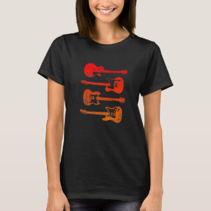 T-shirt Guitares vintages électriques Hommes en détresse F
