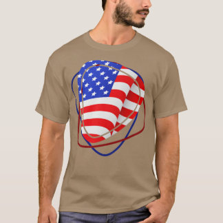 T-shirt Guitariste américain Drapeau de cueillette guitare