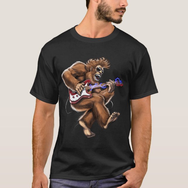 T-shirt Guitariste Bigfoot (Devant)