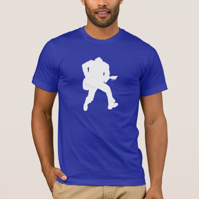 T-shirt Guitariste bleu (Devant)