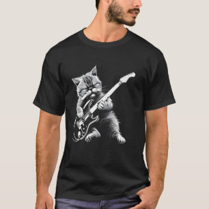 T-shirt Guitariste Chat Guitare - Exotic Shorthair Papa Ma
