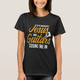 T-shirt Guitariste chrétien Jésus Eglise Culte Guitare Pl