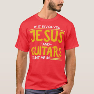 T-shirt Guitariste chrétien Musique de Guitare Jésus Chris