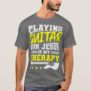T-shirt Guitariste chrétien Thérapie Eglise Culte Guitare