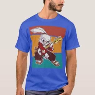 T-shirt Guitariste de lapin samouraï Bunny Guitar1130