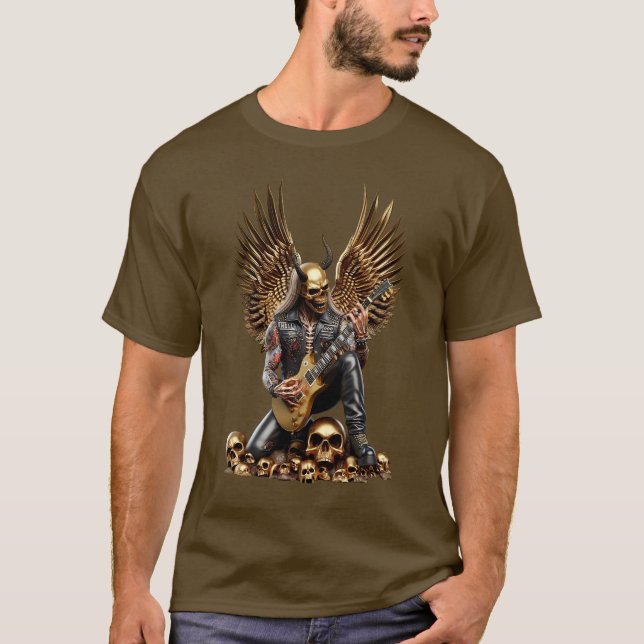 T-shirt Guitariste Death Metal à Hell 666 (Devant)