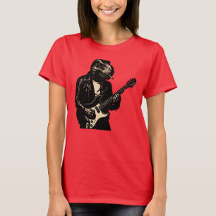 T-shirt Guitariste Dino Tyranno Rocker