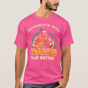 T-shirt Guitariste Drôle Avec Barbe Jouer Meilleur Gu Acou