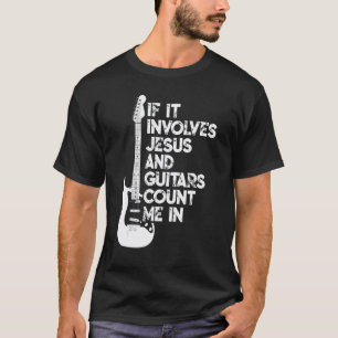 T-shirt Guitariste Église Jésus Adoration Joueur de guitar
