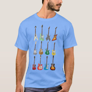 T-shirt Guitariste électrique Collection Guitare Vintage 2